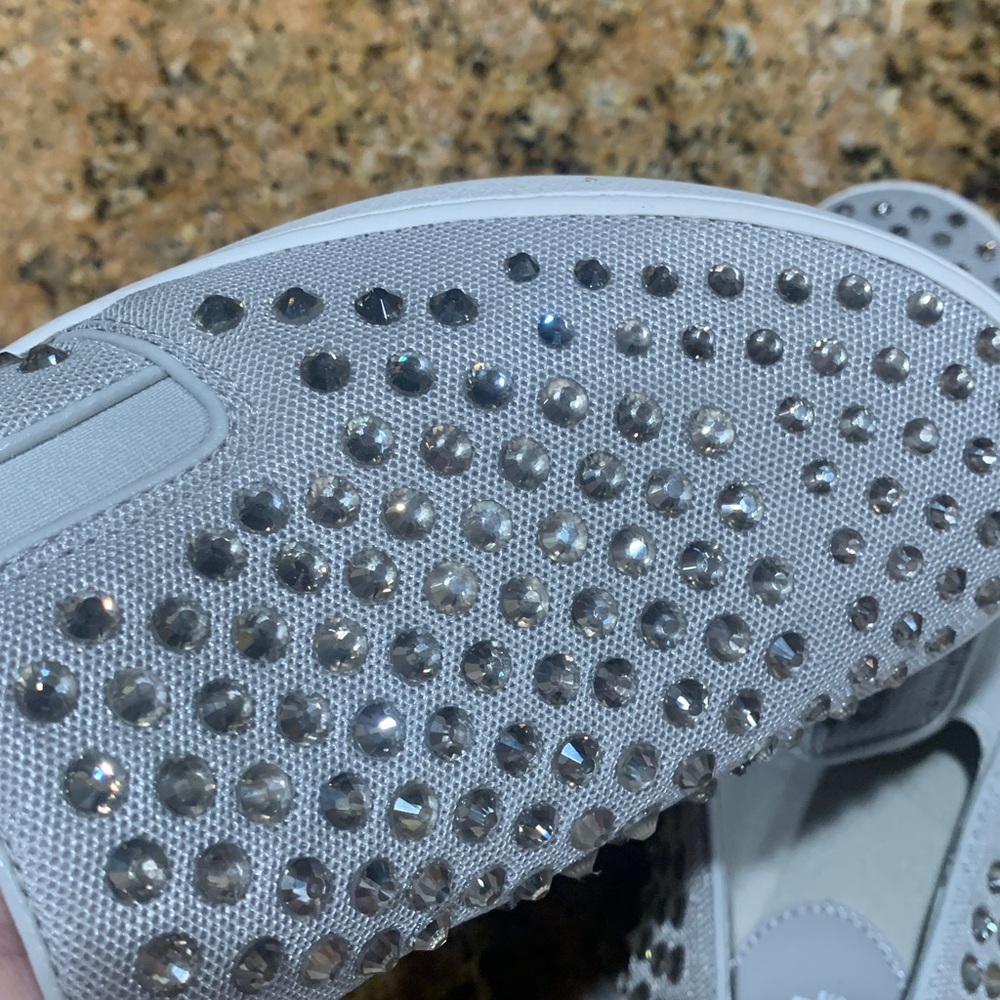 Authentic , like new Michael Kors Silver Studded Women's Loafers comfy  sexy, 7 - Picture 11 of 17